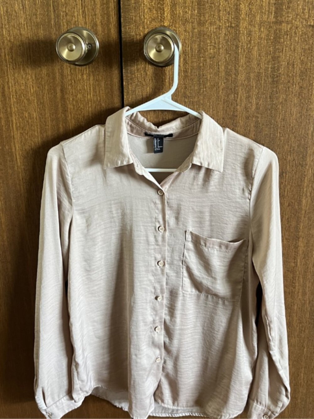 Forever 21 Cream/Beige Dress Shirt S/P